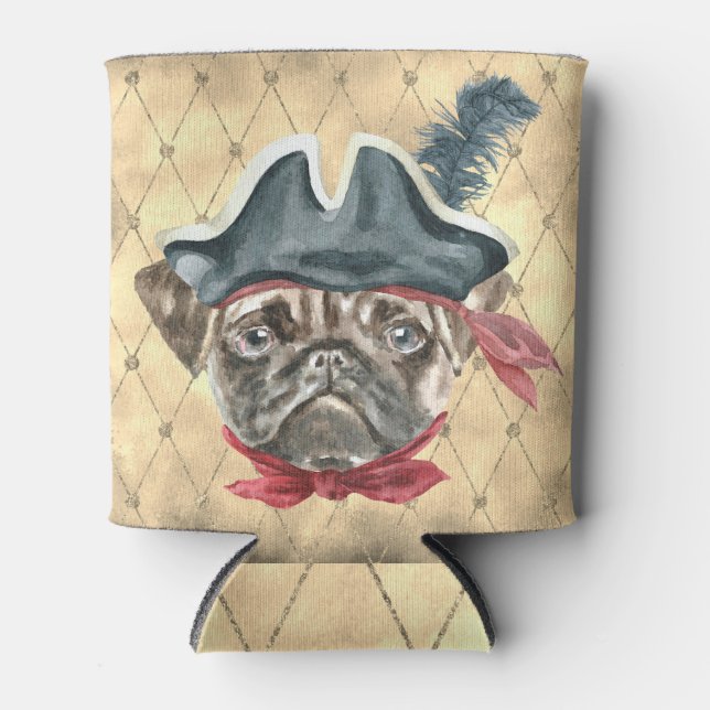 Rafraîchisseur Pour Canette Blackface le Carlin Pirate Can Cooler (Devant)