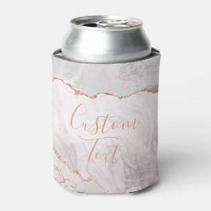 Rafraîchisseur Pour Canette Blanc et texte rose de coutume d'aluminium de