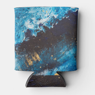 Rafraîchisseur Pour Canette Bleu acrylique, peinture du ciel étoilé.