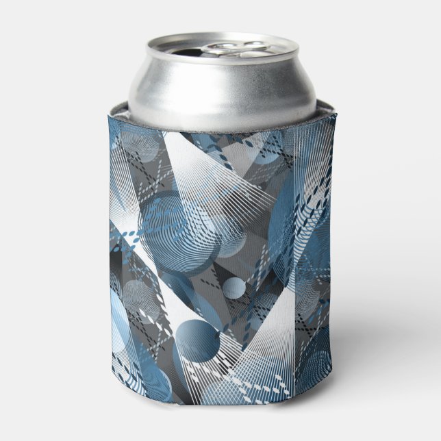 Rafraîchisseur Pour Canette Bleu et gris. Résumé. (Can devant)
