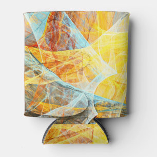 Rafraîchisseur Pour Canette Bleu et jaune vif : Texture artistique Abstraite