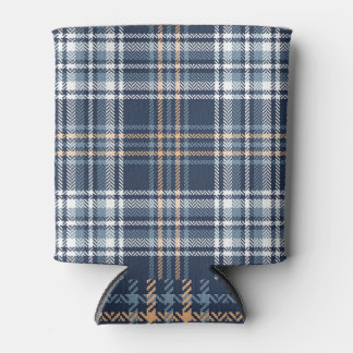 Rafraîchisseur Pour Canette Bleu Plaid Herringbone : Tartan Vintage