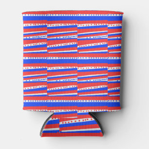 Rafraîchisseur Pour Canette Bleu rouge Cercles Bleu