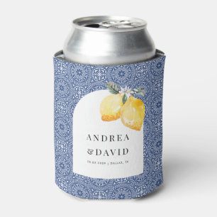 Rafraîchisseur Pour Canette Blue Amalfi Coast Carrelage italien Citron Mariage