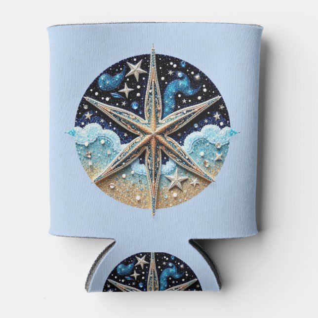 Rafraîchisseur Pour Canette Blue Beach Theme Can Cooler (Devant)