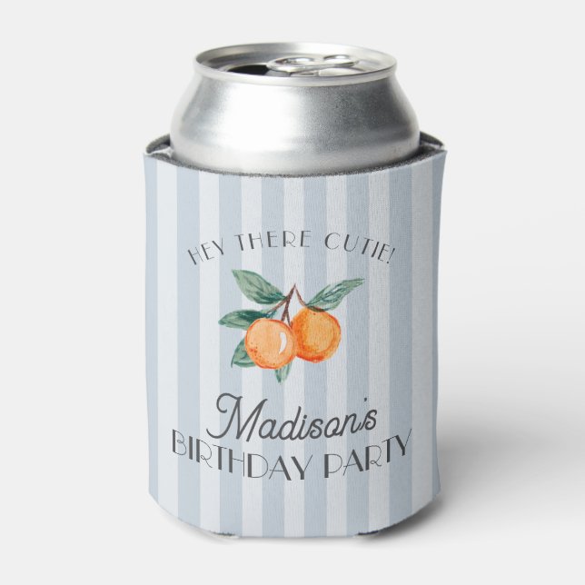 Rafraîchisseur Pour Canette Blue Little Cutie Citrus Fête d'anniversaire Favor (Can devant)