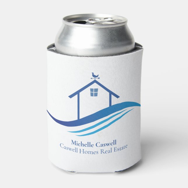 Rafraîchisseur Pour Canette Blue Real Estate Company Accueil Logo moderne Pers (Can devant)
