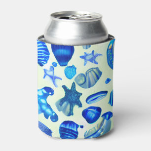 Rafraîchisseur Pour Canette Blue Sea Shells Ocean Motif
