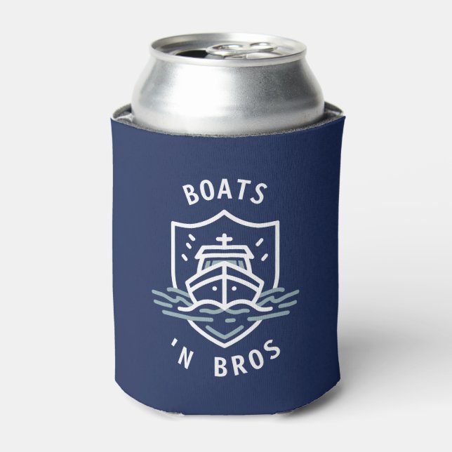 Rafraîchisseur Pour Canette Boats N Bros Bachelor Party Favor Navy  (Can devant)
