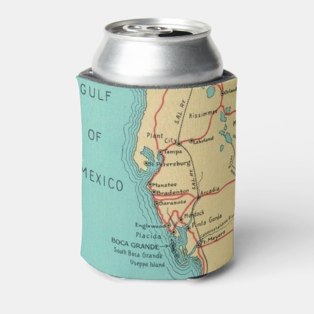 Rafraîchisseur Pour Canette Boca Grande. Carte Useppa peut refroidir (Can Dos)
