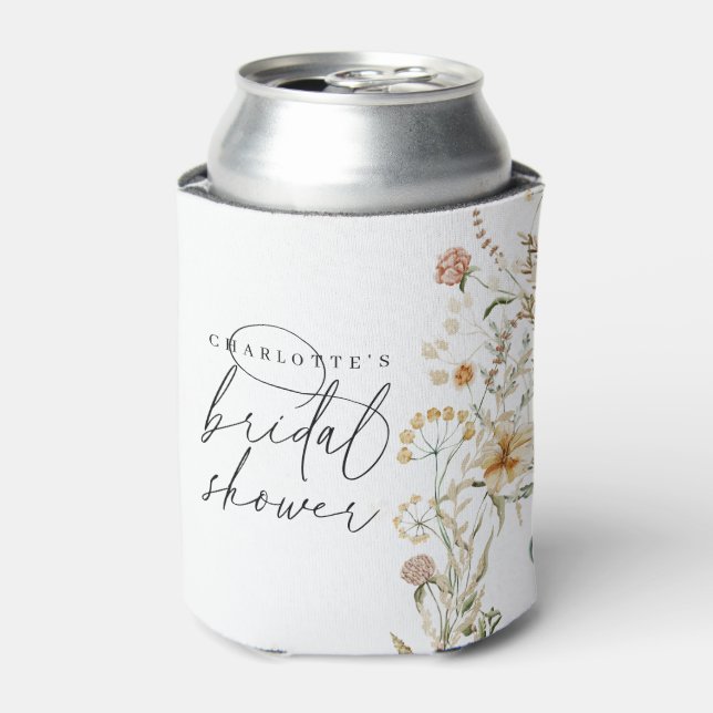Rafraîchisseur Pour Canette Boho Fleurs sauvages Fête des mariées minimale Fav (Can devant)