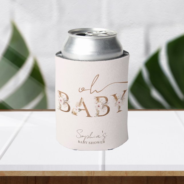 Rafraîchisseur Pour Canette Boho Fleurs tropicales Baby shower Faveurs (Créateur téléchargé)