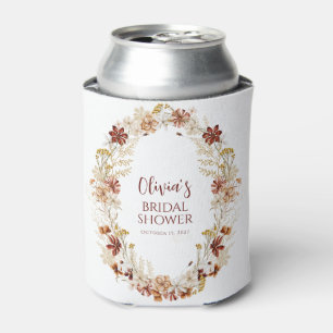 Rafraîchisseur Pour Canette Boho Terreux Automne Chaud Floral Baby Shower Pers