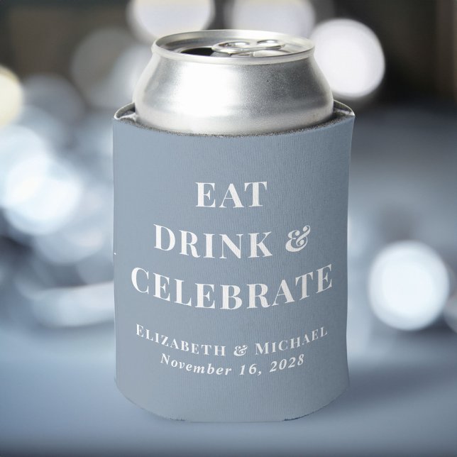 Rafraîchisseur Pour Canette Boisson moderne pour manger Célébrer Dusty Blue Ma (Créateur téléchargé)