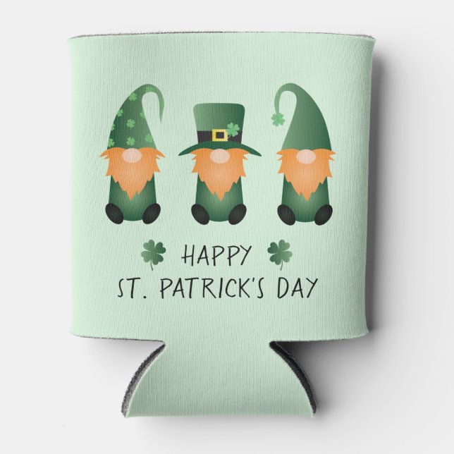 Rafraîchisseur Pour Canette Bon Jour de la Saint Patrick vert Gnomes (Devant)