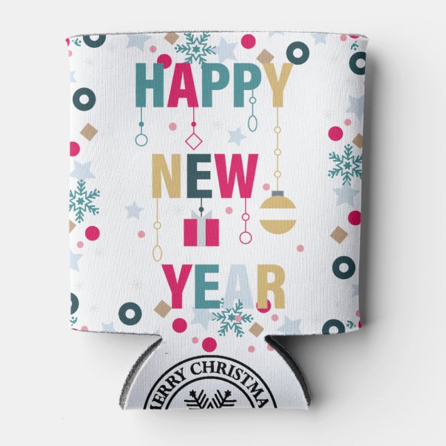 Rafraîchisseur Pour Canette Bonne fête du Nouvel An (Devant)