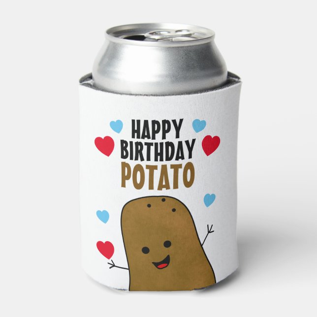 Rafraîchisseur Pour Canette Bonne pomme de terre d'anniversaire (Can devant)