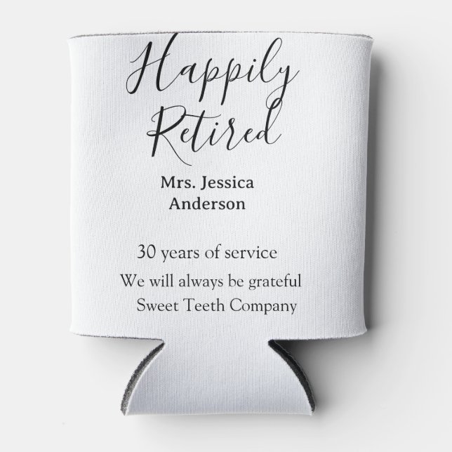 Rafraîchisseur Pour Canette Bonne retraite ajouter le nom années de service à  (Devant)