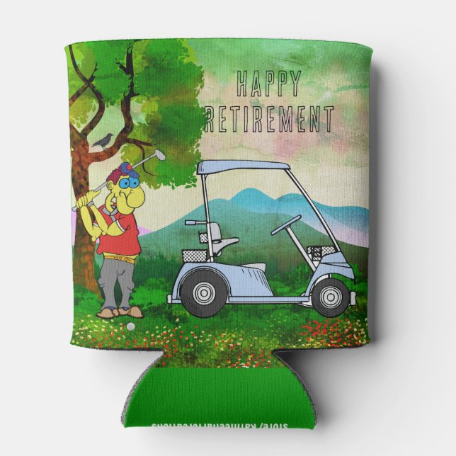 Rafraîchisseur Pour Canette Bonne retraite Golfeur et Golf Panier Can Cooler (Dos)