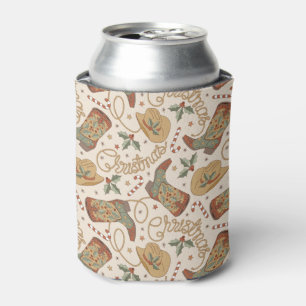 Rafraîchisseur Pour Canette Bottes de Noël de l'Ouest et Motif Casquette