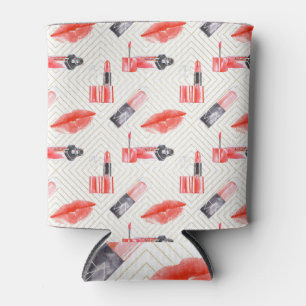 Rafraîchisseur Pour Canette Bouche qui embrasse avec motif de rouge à lèvres