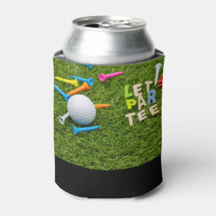 Rafraîchisseur Pour Canette Boule de golf et tee - shirts colorés sont sur gol