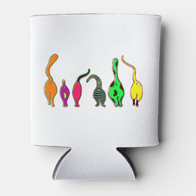 Rafraîchisseur Pour Canette Boutons de chat colorés (Devant)
