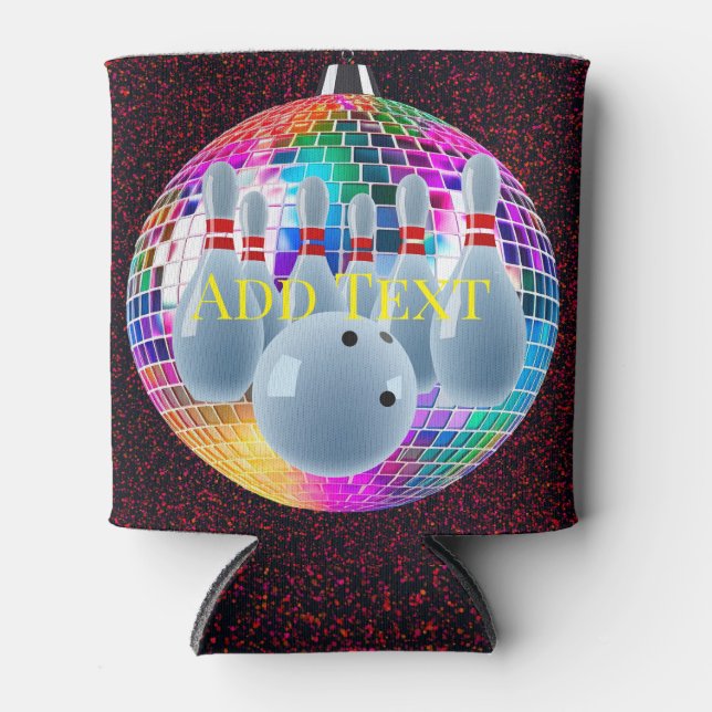 Rafraîchisseur Pour Canette Bowling Neon Disco Ball Parties scintillant Annive (Devant)