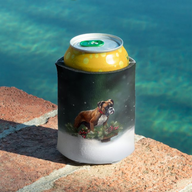 Rafraîchisseur Pour Canette Boxe neige de Noël hiver (Piscine in situ)