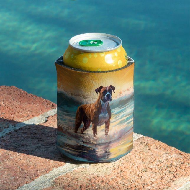 Rafraîchisseur Pour Canette Boxer Beach Surfing Peinture (Piscine in situ)