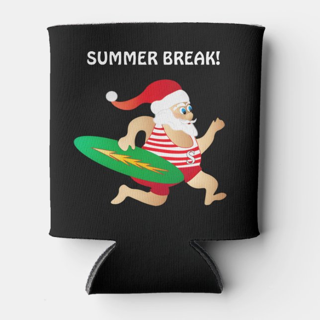 RAFRAÎCHISSEUR  POUR CANETTE BREAK D'ÉTÉ SANTA CLAUS VINTAGE SWIMSUIT (Devant)