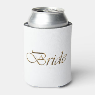 Rafraîchisseur Pour Canette Bride écriture or blanc calligraphie élégante chic