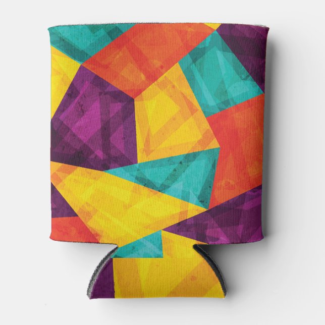 Rafraîchisseur Pour Canette Bright Mosaic Grunge Motif transparent (Devant)