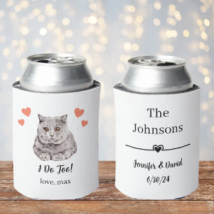 Rafraîchisseur Pour Canette British Shorthair Cat Pet Mariage peut refroidir F