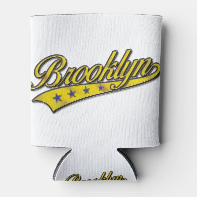 Rafraîchisseur Pour Canette Brooklyn Logo Gold Embossé (Devant)