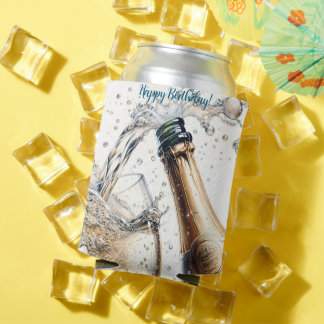 Rafraîchisseur Pour Canette Bubbly champagne Joyeux anniversaire