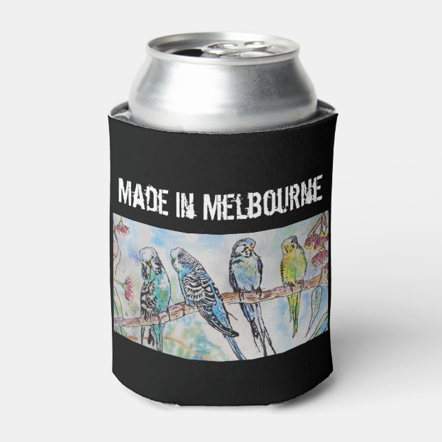 Rafraîchisseur Pour Canette Budgie Budgerigar Bird Made In Melbourne Birds (Can devant)