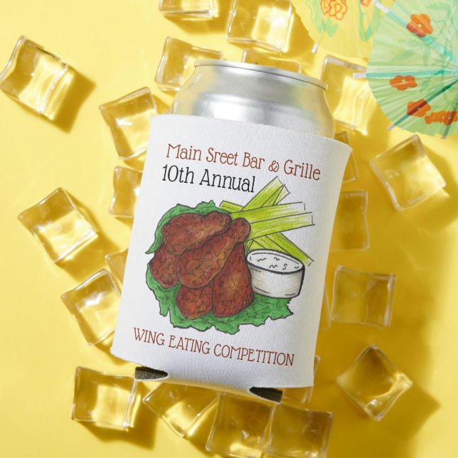 Rafraîchisseur Pour Canette Buffalo Hot Chicken Wings Wing Concours de manger (Été in situ)