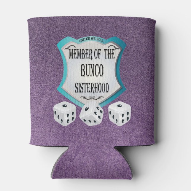 Rafraîchisseur Pour Canette Bunco Sisterhood Purple Parties scintillant drôle (Dos)