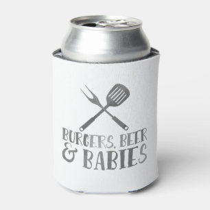 Rafraîchisseur Pour Canette Burgers, bières et bébés Baby shower barbecue