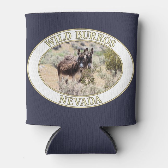 Rafraîchisseur Pour Canette Burros sauvages / ânes du Nevada peut refroidir (Devant)