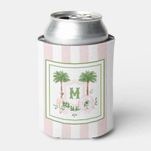 Rafraîchisseur Pour Canette Cabana Rayures Palm Beach Monogram Armoiries