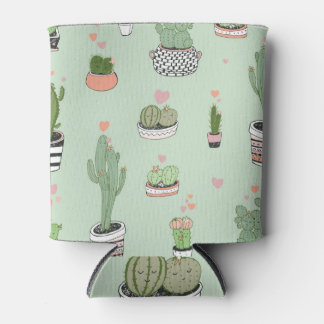 Rafraîchisseur Pour Canette Cactus Love : Joli Motif de dessin animé.