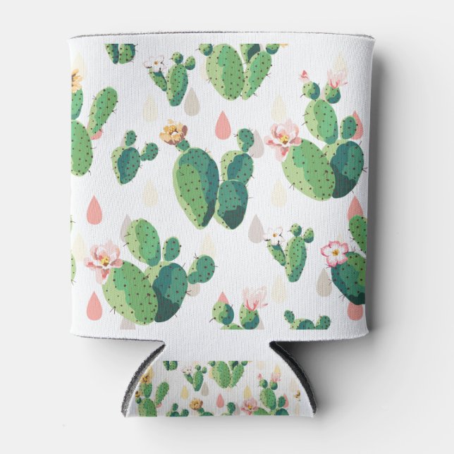 Rafraîchisseur Pour Canette Cactus rose (Devant)