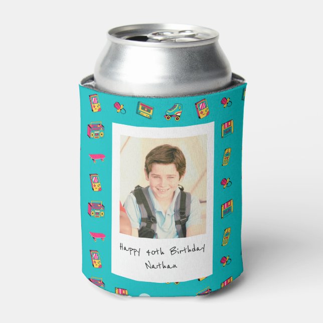 Rafraîchisseur Pour Canette Cadeau d'anniversaire des années 90 avec photo (Can devant)