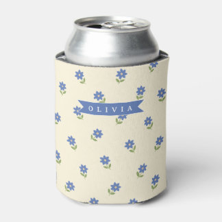 Rafraîchisseur Pour Canette Cadeau personnalisé avec motif de fleur sauvage bl