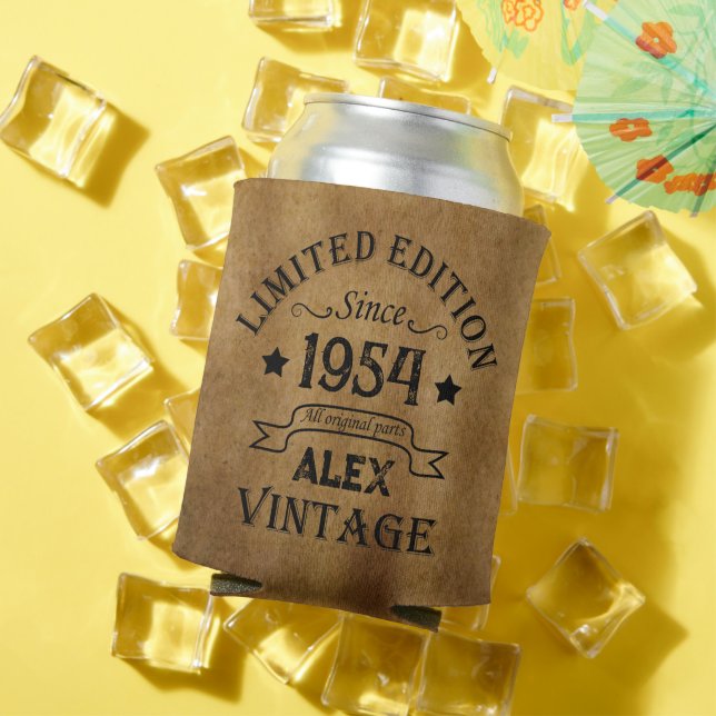 Rafraîchisseur Pour Canette Cadeaux de 70e anniversaire vintages personnalisés (Été in situ)