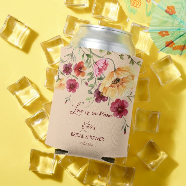 Rafraîchisseur Pour Canette Cadeaux de douche nuptiale fleurs sauvages bordeau (Été in situ)