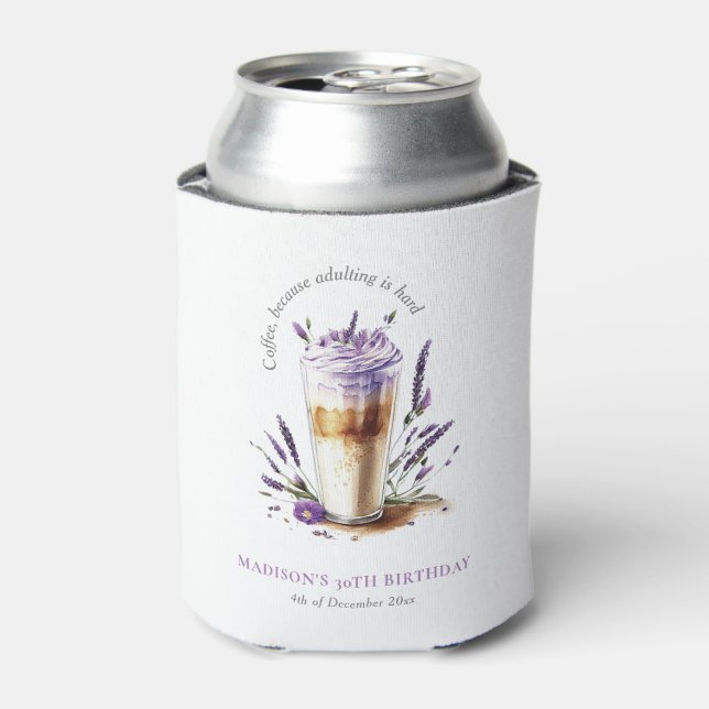Rafraîchisseur Pour Canette Café personnalisé simple Anniversaire (Can devant)