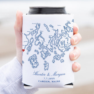 Rafraîchisseur Pour Canette Camden Maine Mariage Favor Détenteur De Boissons